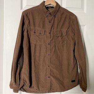 Outpost Makers Corduroy Brown Button Up - size M
